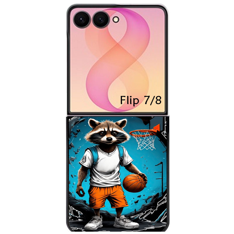Coque pour Z FLIP 6 7 8 basket racoon