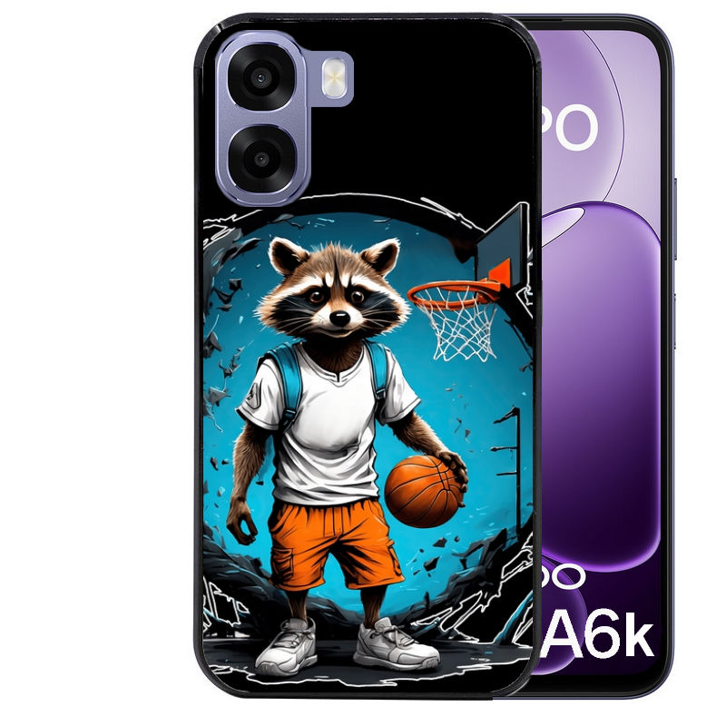 Coque pour Oppo A6 A6 A6K basket racoon