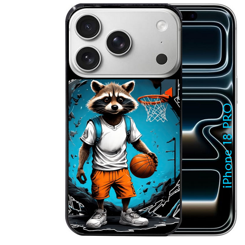 Coque pour Iphone 18 / PRO / PRO MAX / 18E basket racoon