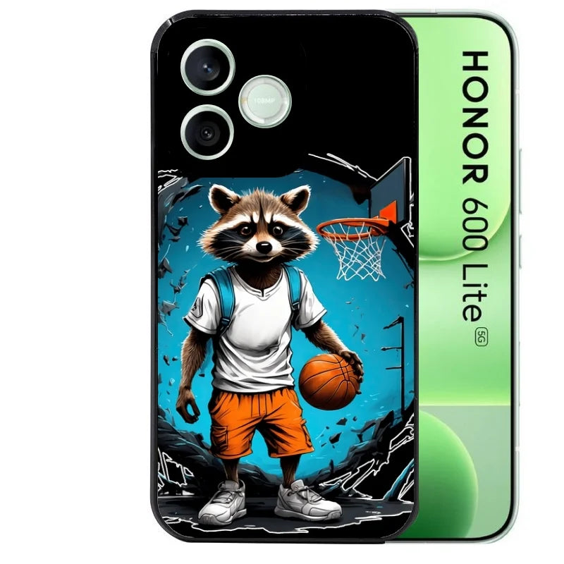 Coque pour Honor 600 LITE basket racoon