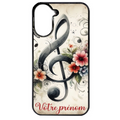 Coque noire taperso pour Redmi A5 4G avec motif musique cle sol personnalisee protection antichoc personnalisée
