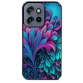 Coque noire taperso pour Moto Edge 60 et Neo Fusion Pro avec motif tropical violet et des fleurs protection antichoc personnalisée
