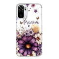 Coque taperso pour Redmi Note 10 4G 5G PRO 10S avec motif fleur violette personnalisee protection antichoc personnalisée