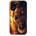 Coque noire taperso pour OnePlus Nord CE5 avec motif lion flamme protection antichoc personnalisée