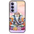 Coque noire taperso pour Redmi 15 4G et 5G avec motif elephant namaste protection antichoc personnalisée