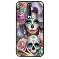 Coque noire taperso pour OPPO Reno 2 et 2Z avec motif tete de mort calavera bijoux protection antichoc personnalisée
