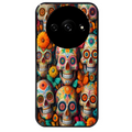 Coque noire taperso pour Redmi A3 avec motif mort mexicaine papillon protection antichoc personnalisée