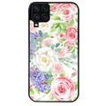 Coque noire taperso pour galaxy A22 A32 A52 A52S 4G 5G  avec motif fleur couleur pastel protection antichoc personnalisée