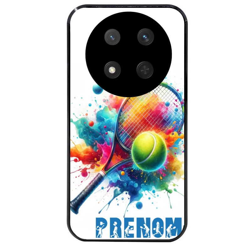Coque noire taperso pour Magic 7 LITE et PRO avec motif tennis raquette personnalisee protection antichoc personnalisée