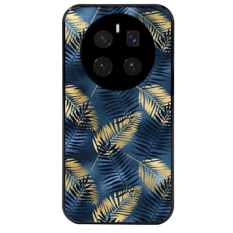 Coque noire taperso pour Magic 7 LITE et PRO avec motif palmier bleu protection antichoc personnalisée