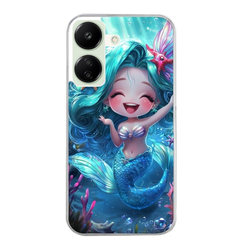 Coque taperso pour Redmi 13C 4G et 5G avec motif sirene style anime protection antichoc personnalisée