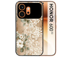 Coque noire taperso pour Honor 600 et 600 PRO avec motif bois et dentelle 1 protection antichoc personnalisée