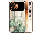 Coque noire taperso pour Honor 600 et 600 PRO avec motif bois et trefle personnalisee protection antichoc personnalisée
