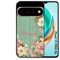 Coque pour Pixel 10 / 11 / PRO / XL personnalisée bois et fleur prenom