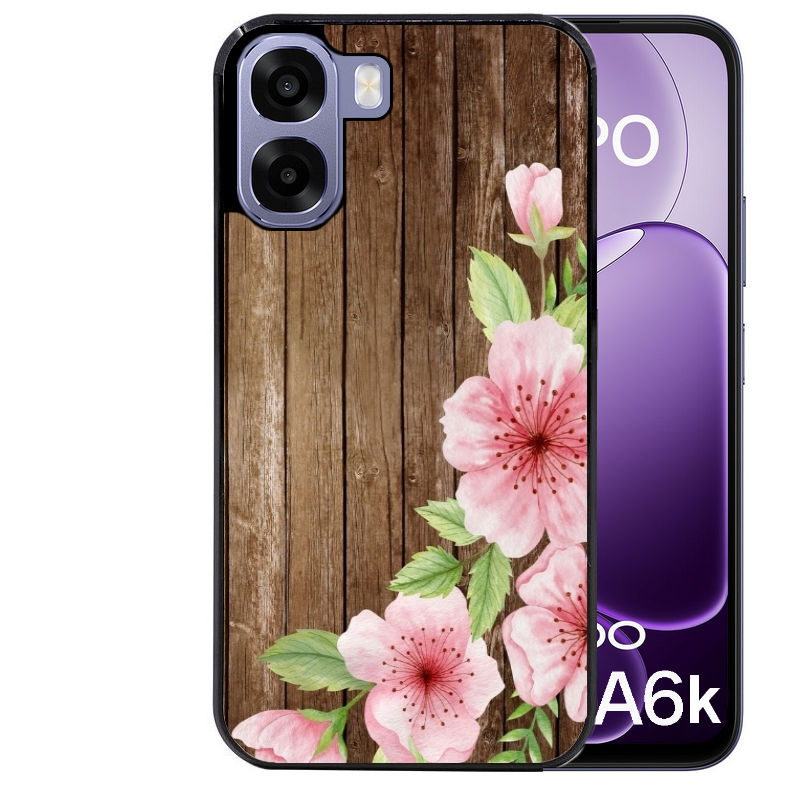 Coque pour Oppo A6 A6 A6K bois fleur rose