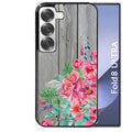 Coque pour Z FOLD 8 ULTRA bois gris fleur rose