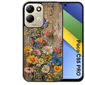 Coque pour POCO C95 PRO bois et papillon 1