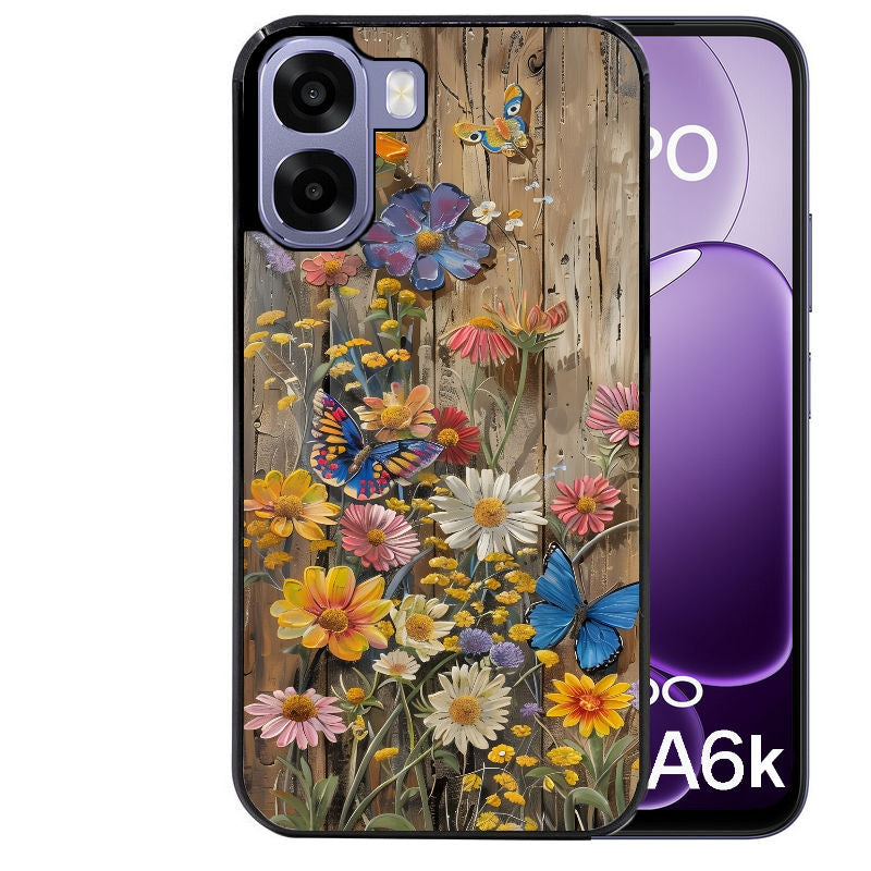 Coque pour Oppo A6 A6 A6K bois et papillon 1