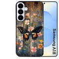 Coque pour Galaxy A08 A18 A28 A38 A58 bois et papillon 2