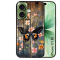 Coque pour Iphone 18 / PRO / PRO MAX / 18E bois et papillon 2