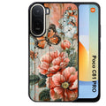 Coque pour POCO C81 PRO bois et papillon 3