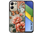 Coque pour POCO C95 PRO bois et papillon 3