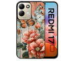 Coque pour Redmi 17 et 17C 4G 5G bois et papillon 3