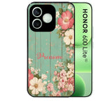 Coque pour Honor 600 LITE bois et fleur prenom