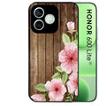 Coque pour Honor 600 LITE bois gris fleur rose