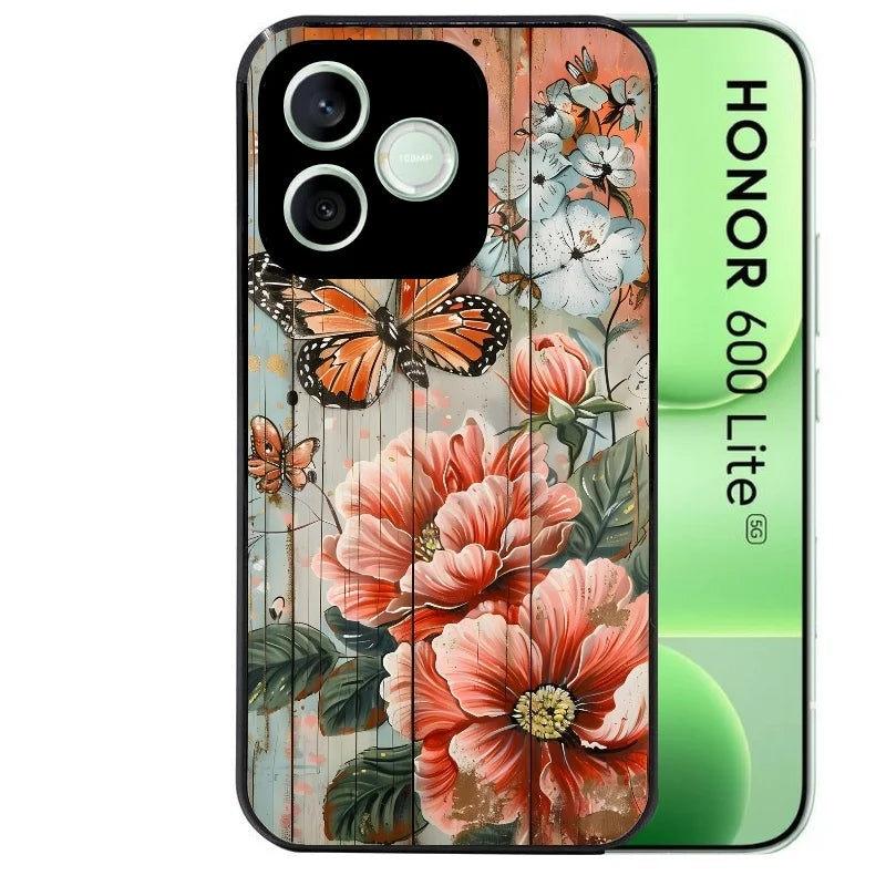 Coque pour Honor 600 LITE bois et papillon 3