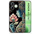 Coque noire pour Honor 600 LITE avec motif bouddha et lotus protection antichoc personnalisée