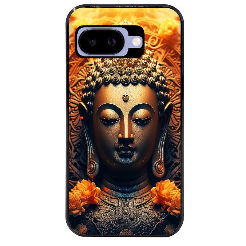 Coque pour Pixel 8A 9A 10A bouddha et fleur