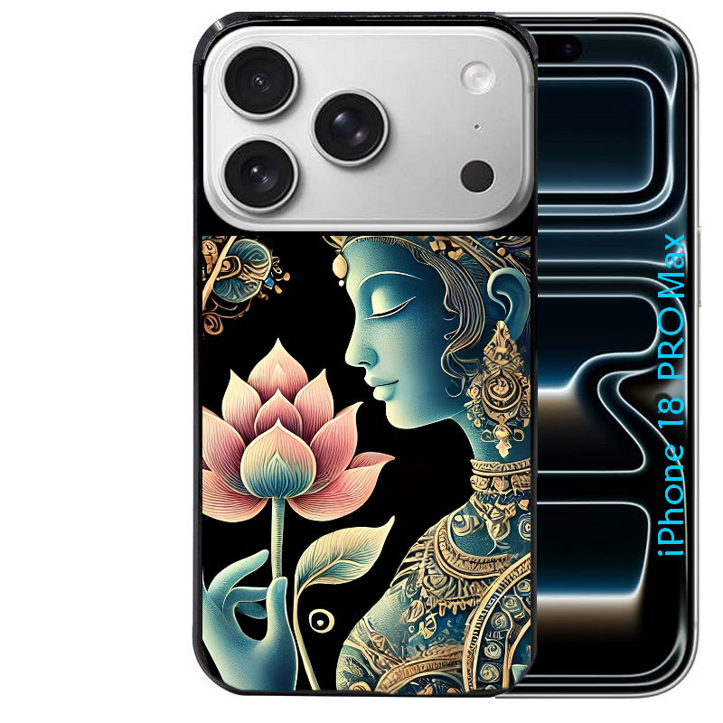 Coque pour Iphone 18 / PRO / PRO MAX / 18E bouddha et lotus
