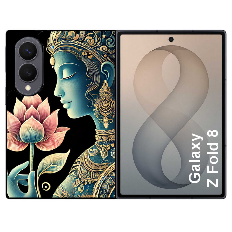 Coque pour Z FOLD 8 bouddha et lotus