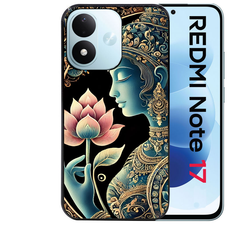 Coque pour Redmi Note 17 et PRO 4G 5G Max bouddha et lotus