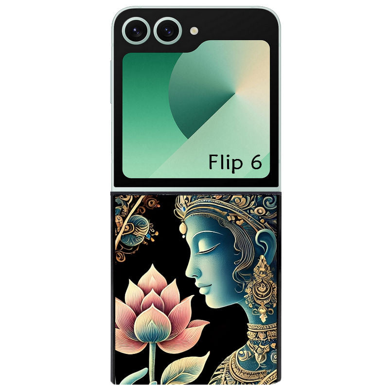 Coque pour Z FLIP 6 7 8 bouddha et lotus
