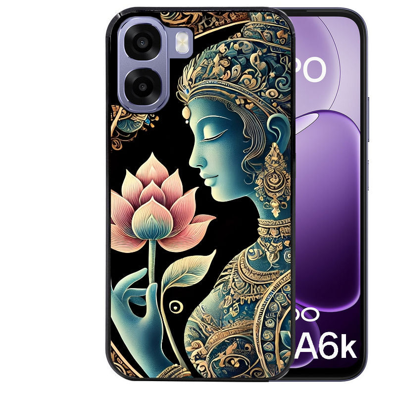 Coque pour Oppo A6 A6 A6K bouddha et lotus