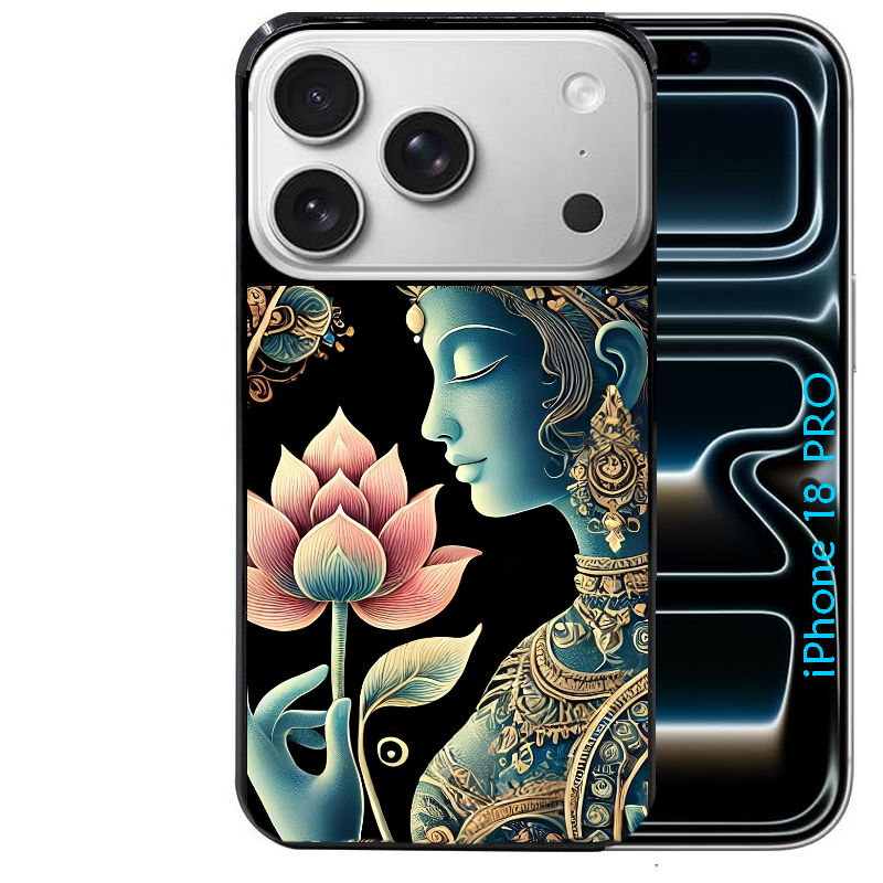 Coque pour Iphone 18 / PRO / PRO MAX / 18E bouddha et lotus