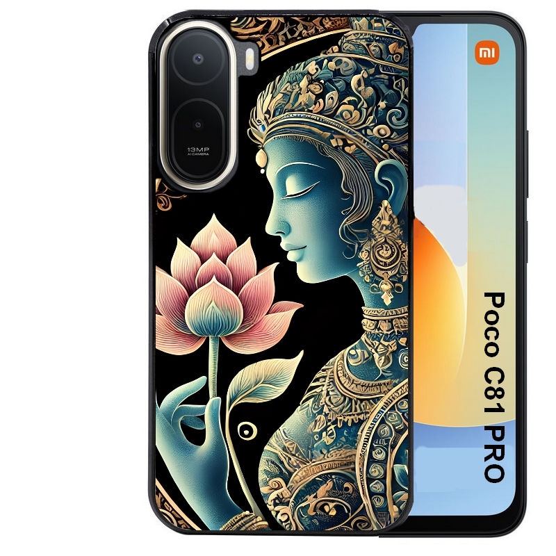 Coque pour POCO C81 PRO bouddha et lotus