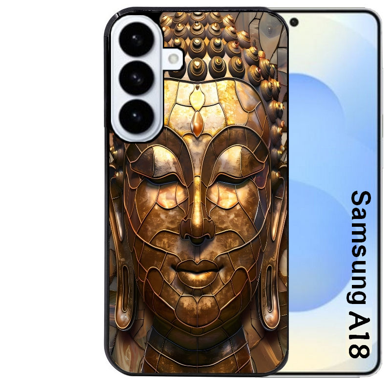 Coque pour Galaxy A08 A18 A28 A38 A58 bouddha et mosaique