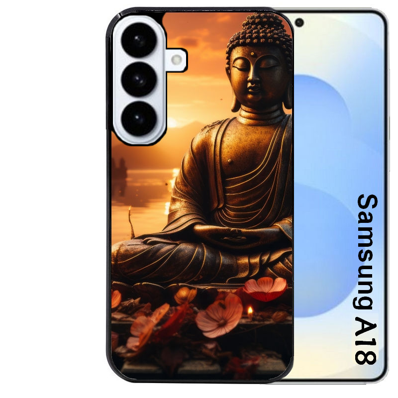 Coque pour Galaxy A08 A18 A28 A38 A58 bouddha et soleil