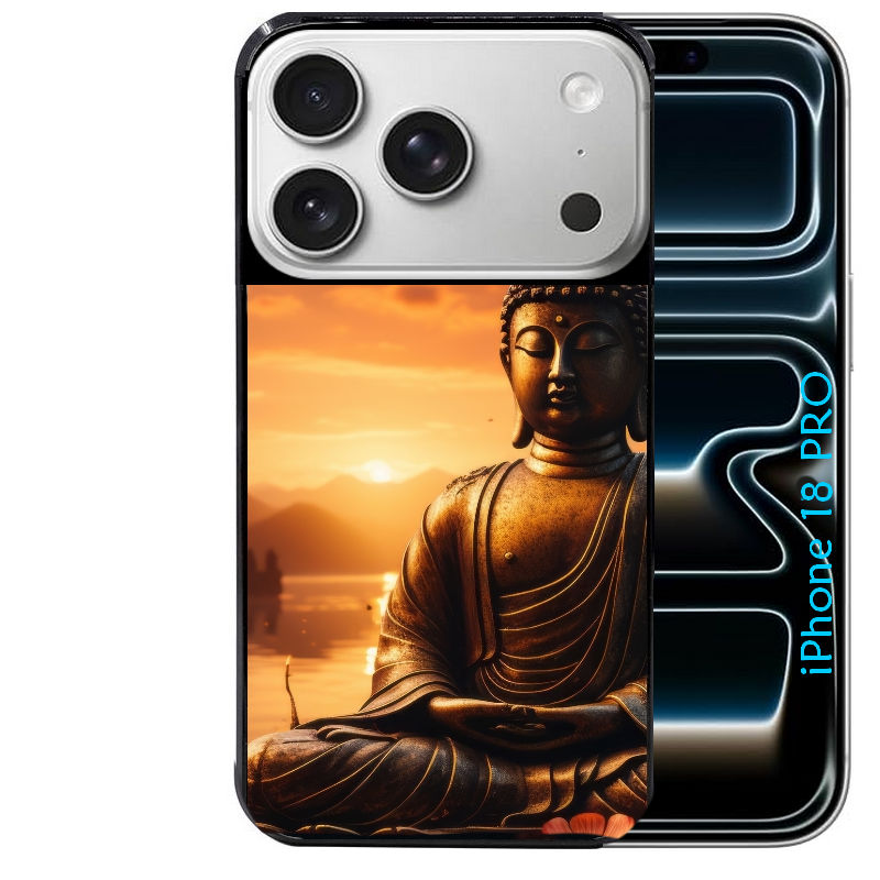 Coque pour Iphone 18 / PRO / PRO MAX / 18E bouddha et soleil