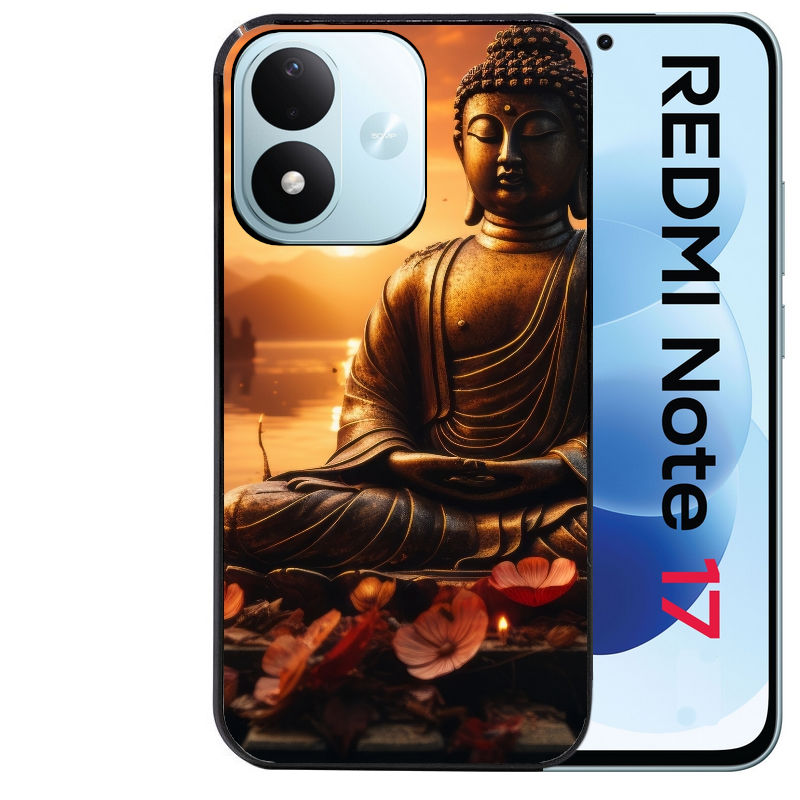 Coque pour Redmi Note 17 et PRO 4G 5G Max bouddha et soleil