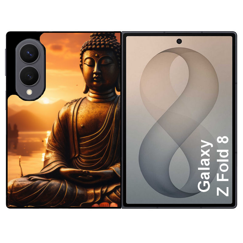 Coque pour Z FOLD 8 bouddha et soleil