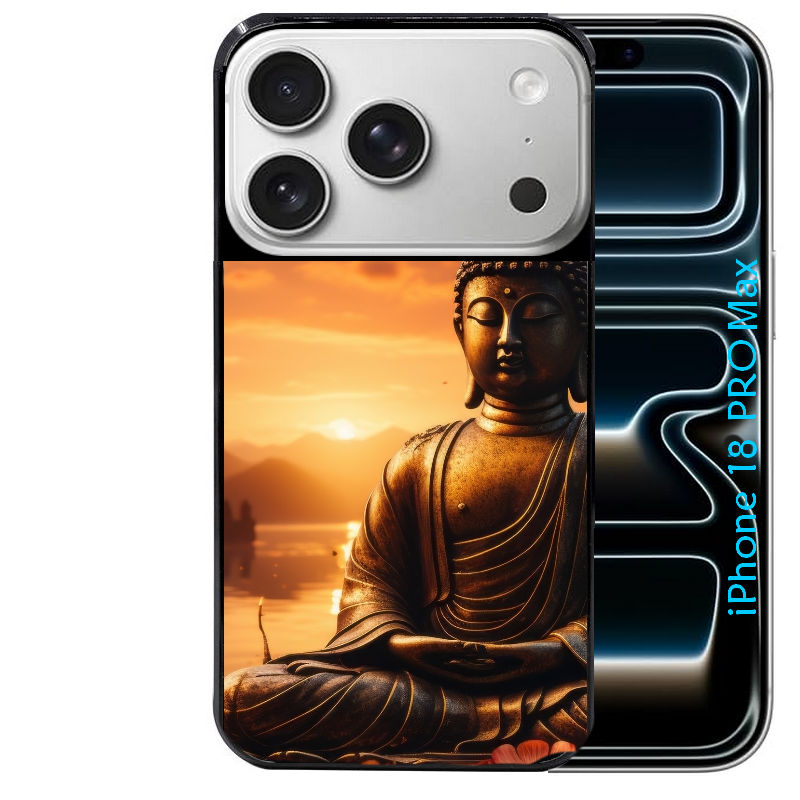 Coque pour Iphone 18 / PRO / PRO MAX / 18E bouddha et soleil