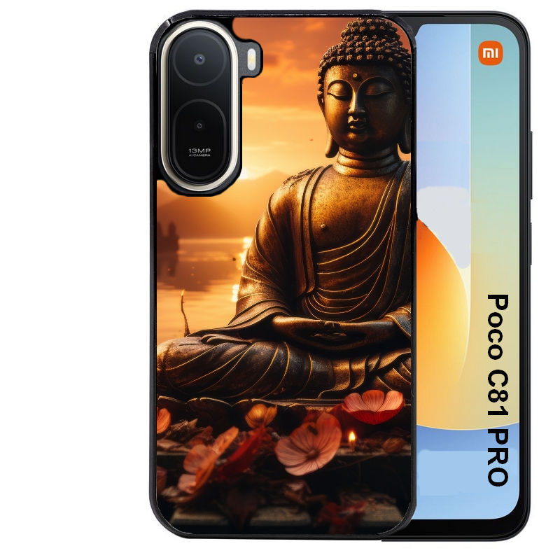 Coque pour POCO C81 PRO bouddha et soleil