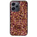Coque noire taperso pour Redmi 12 4G et 5G avec motif leopard grenat protection antichoc personnalisée