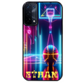 Coque noire taperso pour OPPO A54 et A74 5G avec motif basket electro personnalisee protection antichoc personnalisée