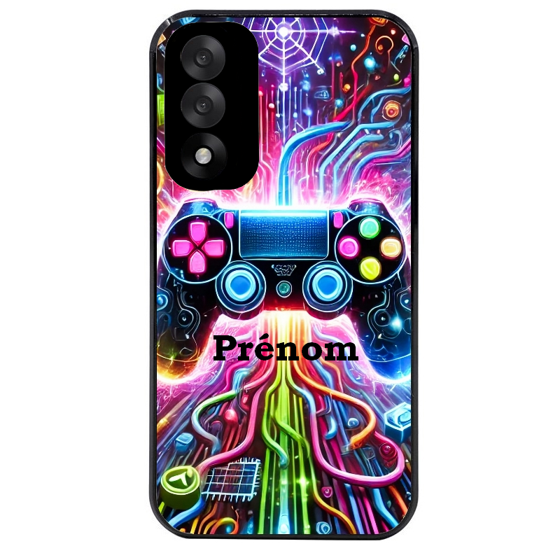 Coque noire taperso pour OnePlus Nord 5 avec motif gamer electro personnalisee protection antichoc personnalisée