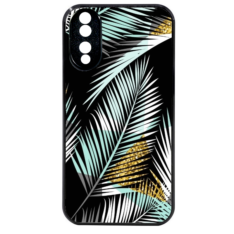 Coque noire taperso pour Honor 70 LITE 90 et LITE avec motif palmier noir protection antichoc personnalisée
